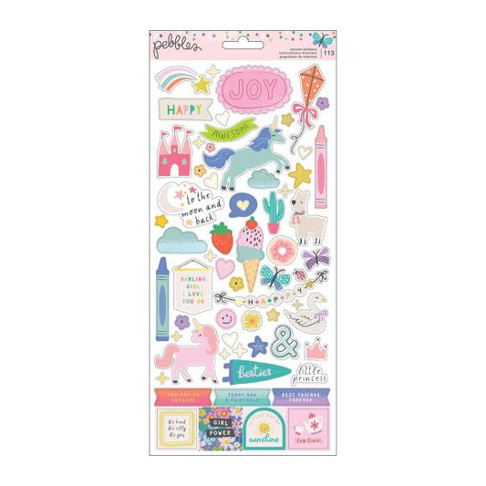 Pebbles Cardstock Stickers 6"X12" 113/Pkg