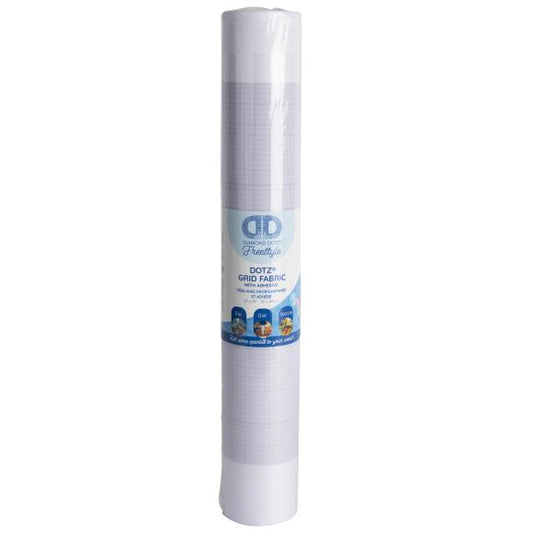 Diamond Dotz Gridded Fabric Roll With Adhesive 12"X19"