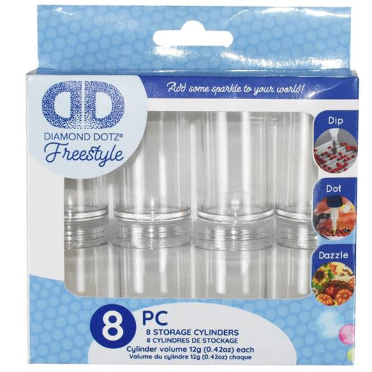Diamond Dotz Empty Storage Cylinders 8/Pkg