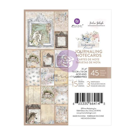 Bohemian Heart Journaling Cards 3"X4" 45/Pkg