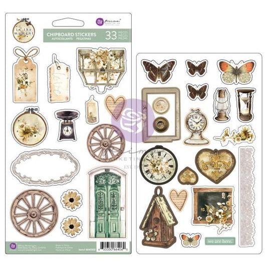 In The Moment Chipboard Stickers 35/Pkg