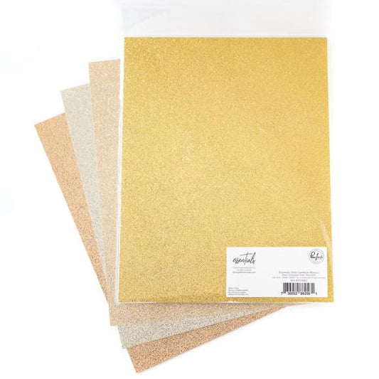 Pinkfresh Studio Essentials Glitter Cardstock 8.5"X12" 12/pk