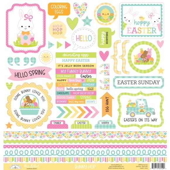 Doodlebug This & That Cardstock Stickers 12"X12"