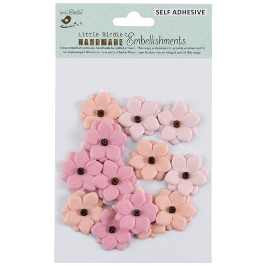 Little Birdie Estela Paper Flowers 15/Pkg