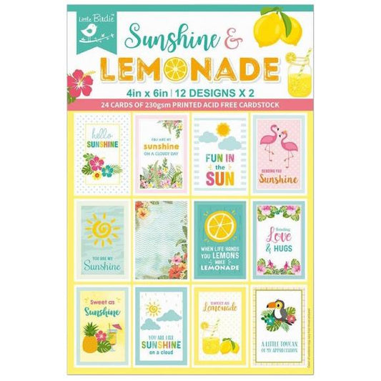 Little Birdie Journaling Cards4"X6" 24/Pkg