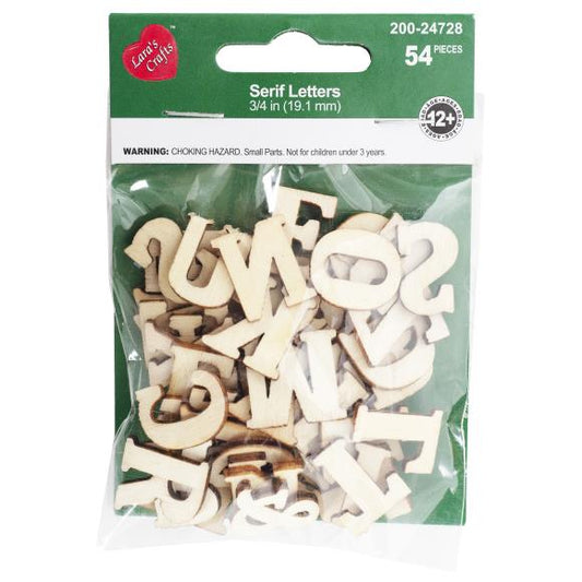 CousinDIY Unfinished Wood Alphabet Blocks .75" 54/Pkg