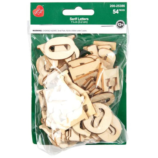 CousinDIY Unfinished Wood Alphabet Blocks 1.25" 54/Pkg