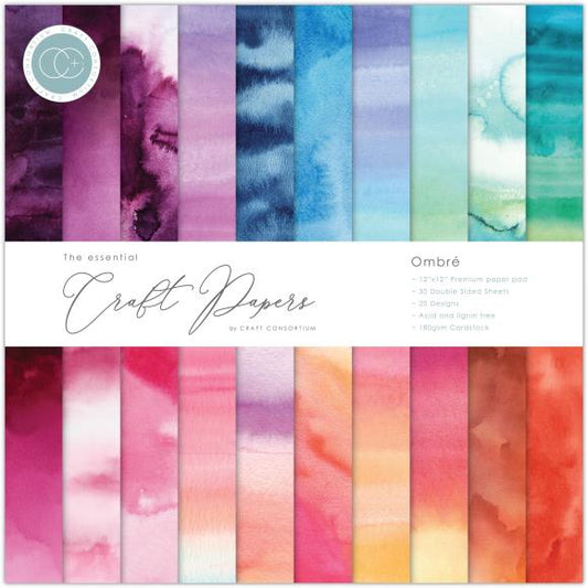 Craft Consortium Double-Sided Paper Pad 12"X12" 30/Pkg