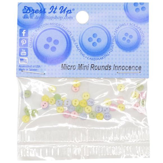 Dress It Up Micro-Mini Button Embellishments