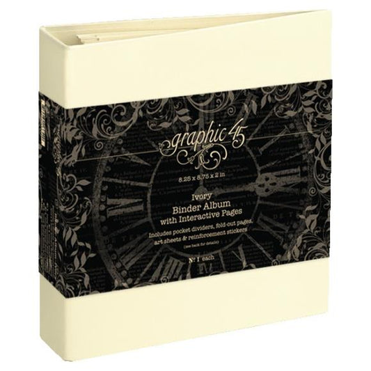 Graphic 45 Staples Binder Album With Interactive Pages
