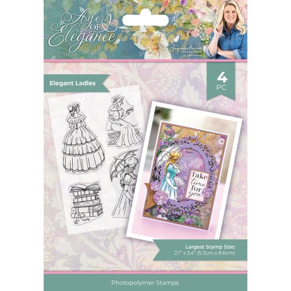 Sara Signature Age Of Elegance Photopolymer Stamps 6"X4"