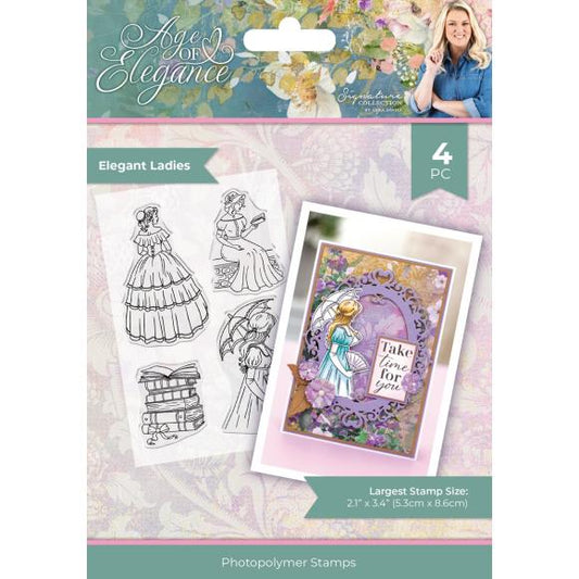 Sara Signature Age Of Elegance Photopolymer Stamps 6"X4"