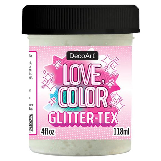 DecoArt Love Color Glitter-Tex 4oz