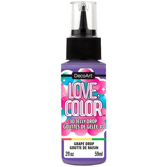DecoArt Love Color 3D Jelly Drops 2oz