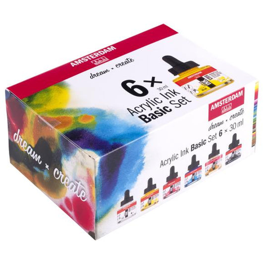 Amsterdam Acrylic Ink Set 30ml 6/Pkg