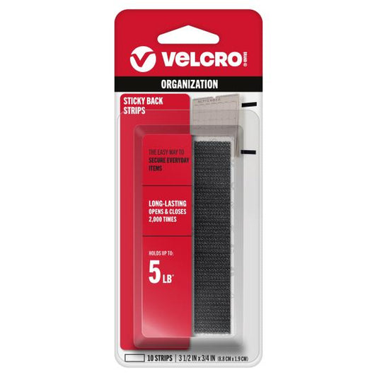 VELCRO® Brand Sticky Back Strips 3.5" 10/Pkg