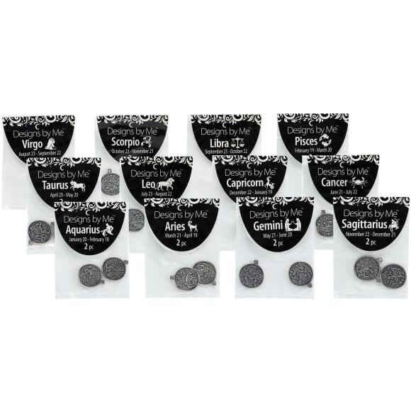 CousinDIY Zodiac Charms 48/Pkg