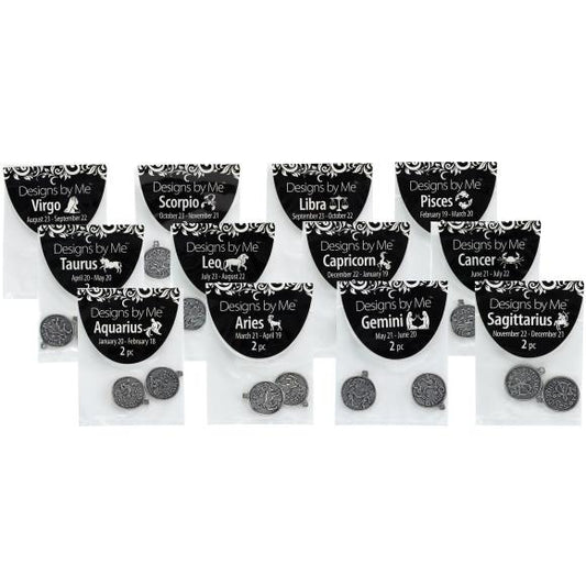 CousinDIY Zodiac Charms 48/Pkg