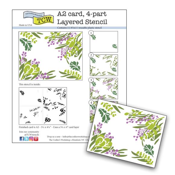 Crafter's Workshop Layered Card Stencil 8.5"X11"