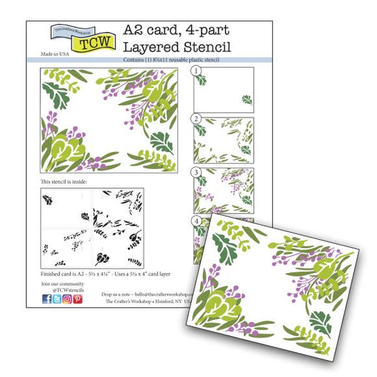 Crafter's Workshop Layered Card Stencil 8.5"X11"