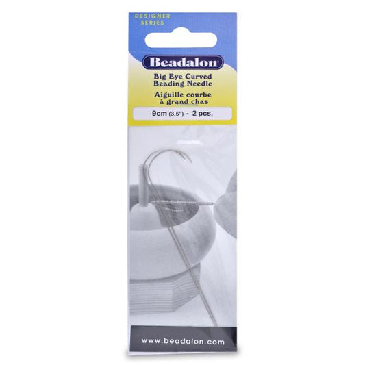 Beadalon Big Eye Curved Beading Needles 2/Pkg