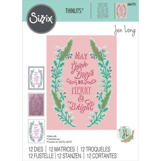 Sizzix Thinlits Die Set 12/Pkg By Jen Long