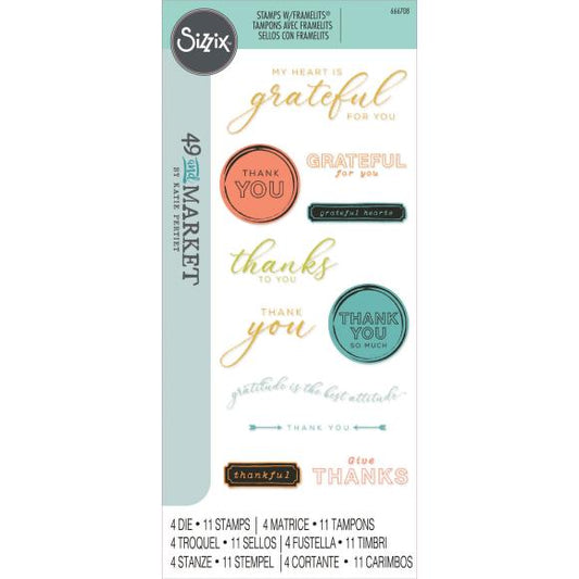 Sizzix Clear Stamps With Framelits Die By 49 And Market