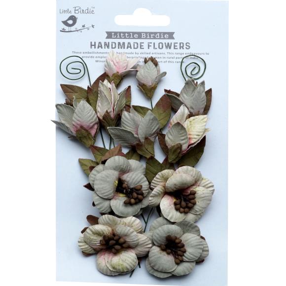 Little Birdie Denny Paper Flowers 13/Pkg