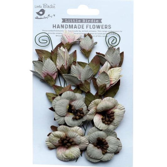 Little Birdie Denny Paper Flowers 13/Pkg