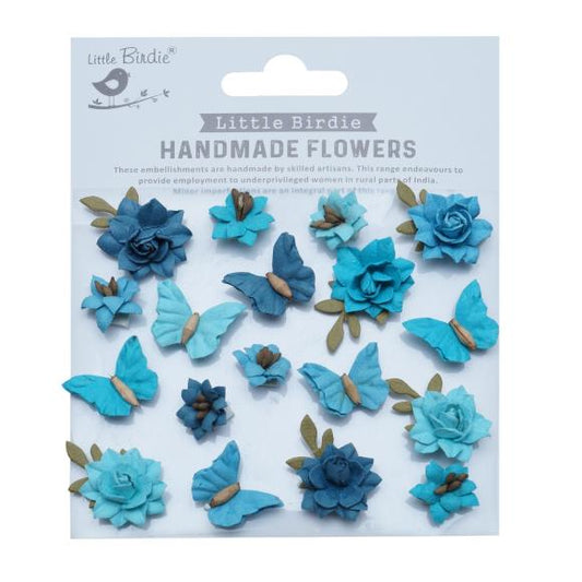 Little Birdie Cloria Paper Flowers 18/Pkg