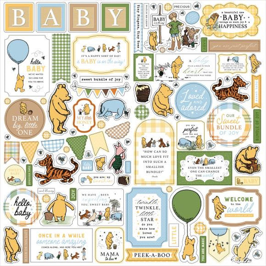 Winnie The Pooh Baby Cardstock Stickers 12"X12"