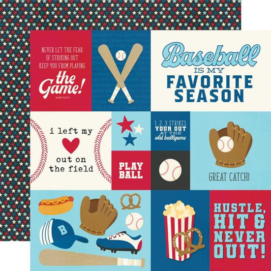 Simple Stories Baseball Double-Sided Cardstock 12"X12"