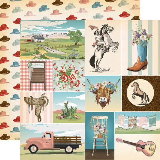 Cowgirl Double-Sided Cardstock 12"X12"