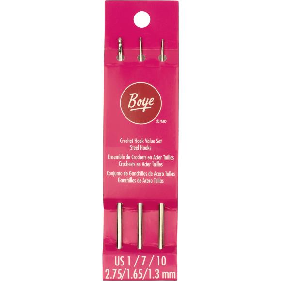 Boye Steel Crochet Hook Set 3/Pkg
