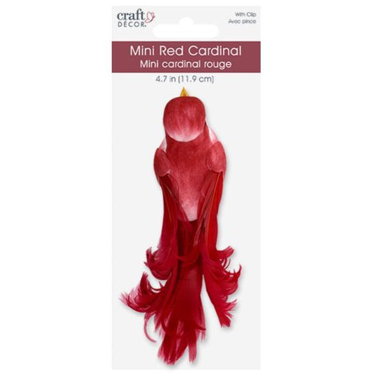 Craft Dcor Essentials Mini Cardinal 4.7" 1/Pkg