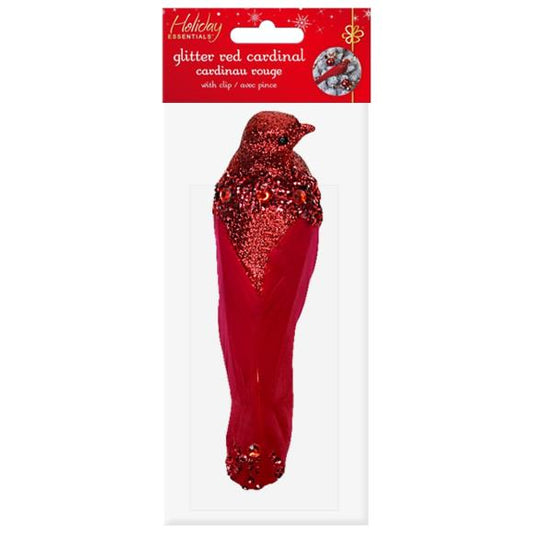 Craft Dcor Essentials Cardinal W/Gator Clip 6.3" 1/Pkg