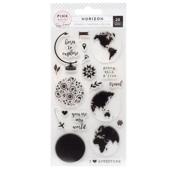 Paige Evans Horizon Clear Acrylic Stamps 20/Pkg