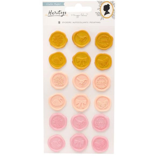 Maggie Holmes Heritage Plastic Puffy Stickers 18/Pkg