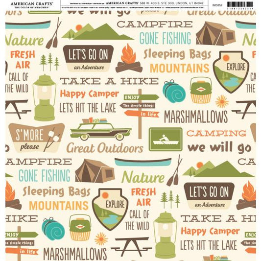 American Crafts Brands Summer Cardstock 12"X12"