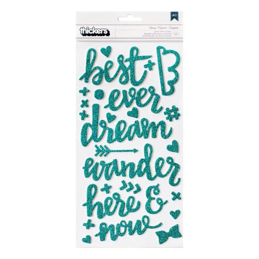 Fancy Free Thickers Alpha Stickers 5.5"X11" 2/Pkg