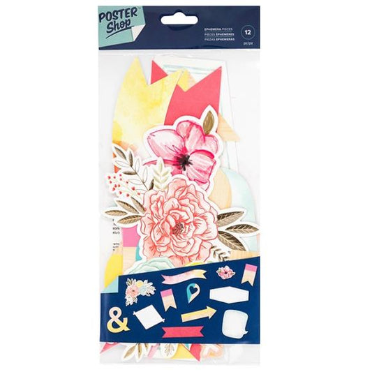 American Crafts Poster Shop Cardstock Ephemera 5.5"X12"
