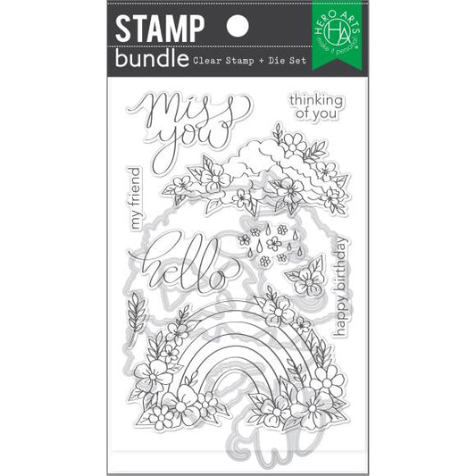 Hero Arts Chasing Rainbows Stamps & Dies Bundle