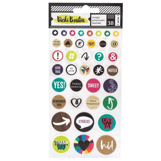Vicki Boutin Color Kaleidoscope Puffy Stickers