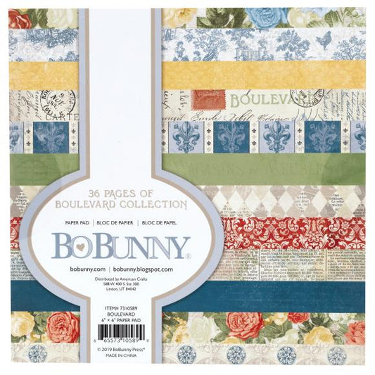 BoBunny Single-Sided Paper Pad 6"X6" 36/Pkg