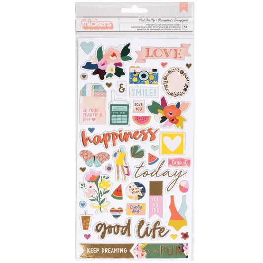 Paige Evans Pick Me Up Thickers Stickers 5.5"X11" 87/Pkg