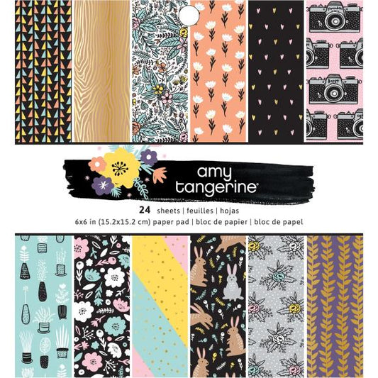 American Crafts Single-Sided Paper Pad 6"X6" 24/Pkg