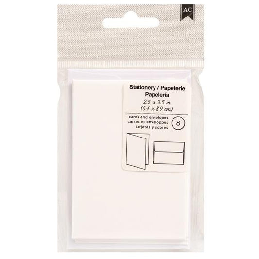 American Crafts Gift Cards W/Envelopes 2.5"X3.5" 8/Pkg