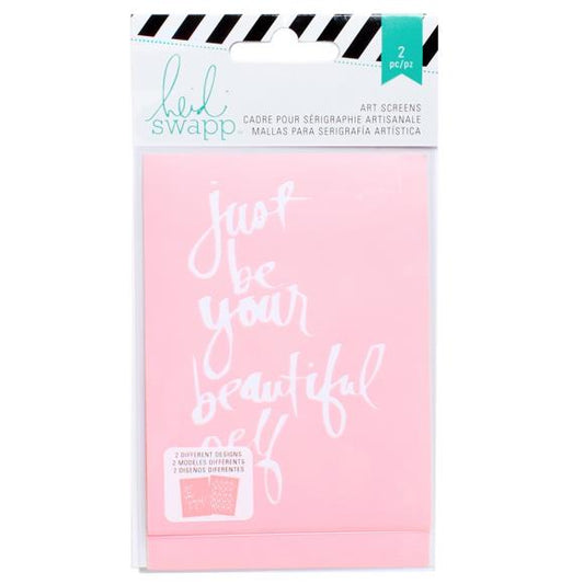 Heidi Swapp Art Screens/Stencils 3"X4" 2/Pkg