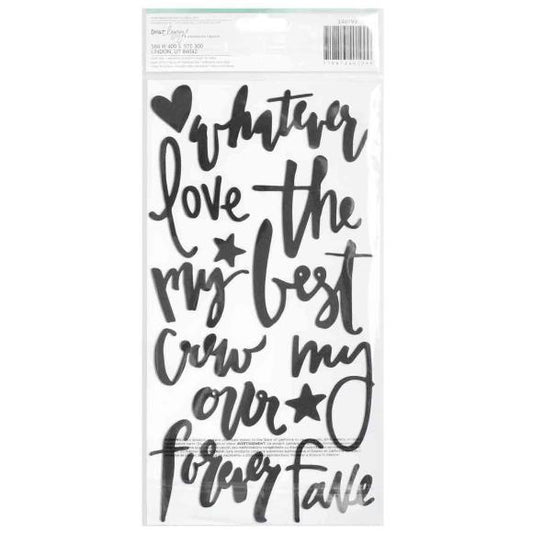 Dear Lizzy Documentary Thickers Phrase Stickers 5.5x11 2/Pkg