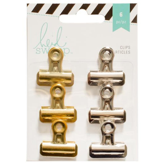Heidi Swapp Bulldog Clips 1" 6/Pkg